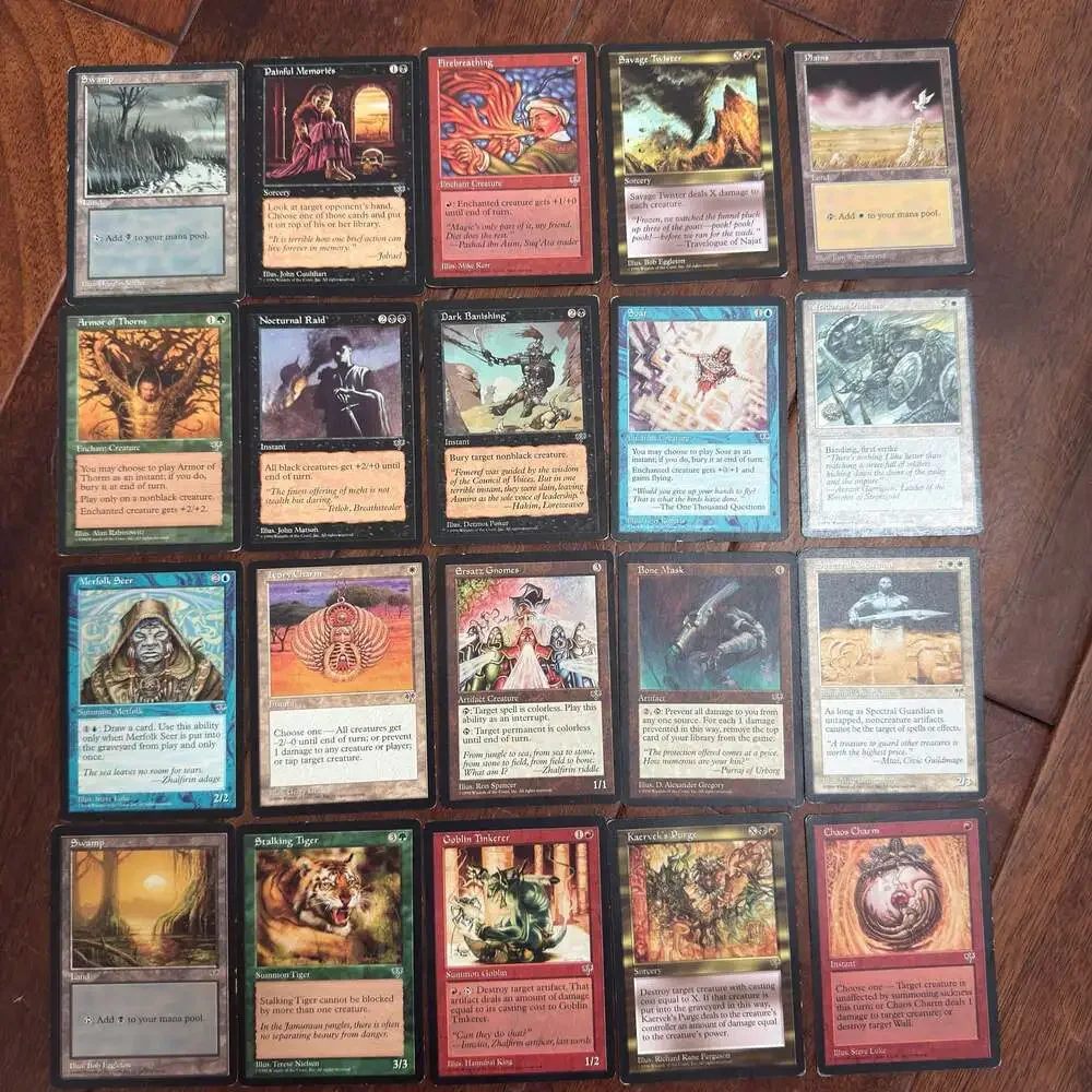 Vintage Magic: The Gathering Mirage 1996 Card Collection Lot of 150